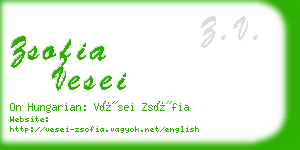 zsofia vesei business card